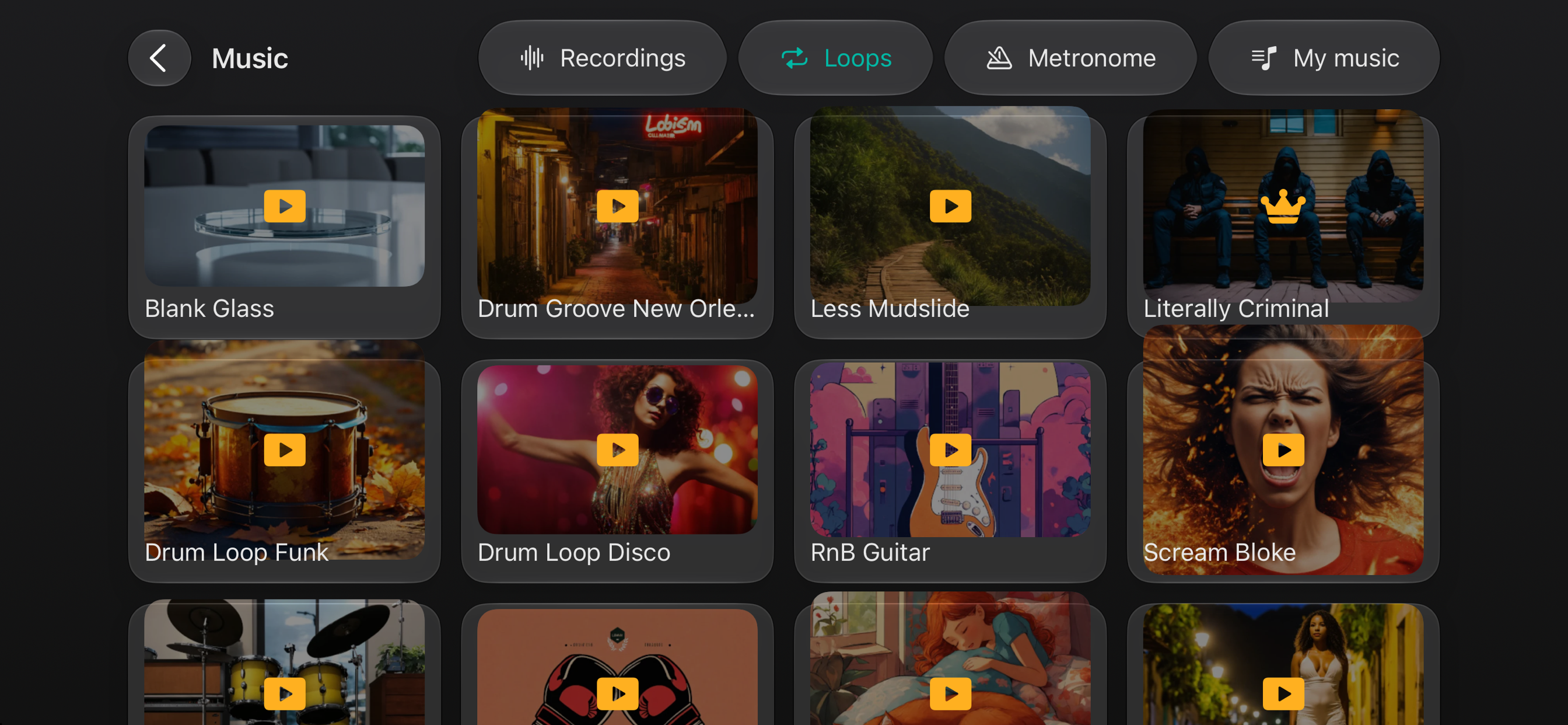 Mega Bass music screen