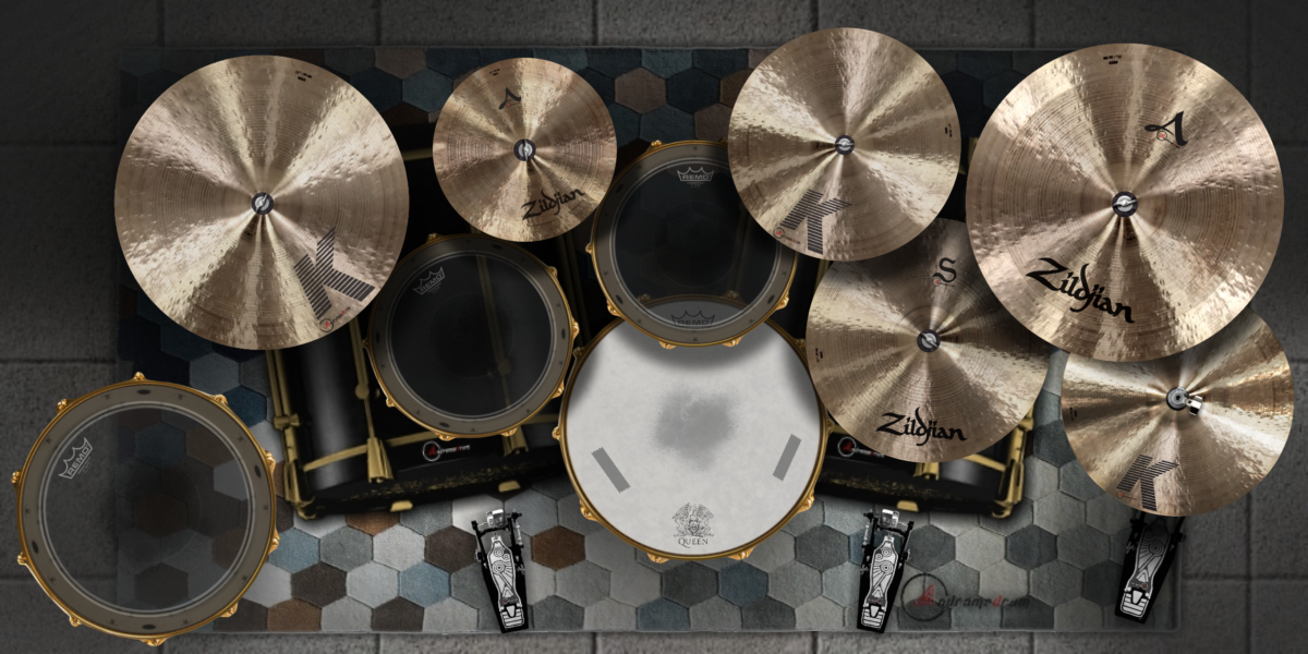 Queen - Top View drum kit