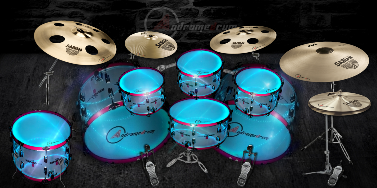 Sky Blue 3D drum kit