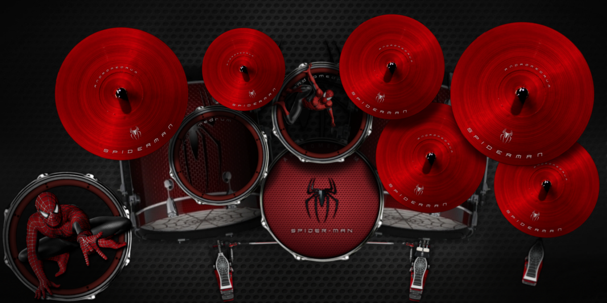 Spiderman drum kit