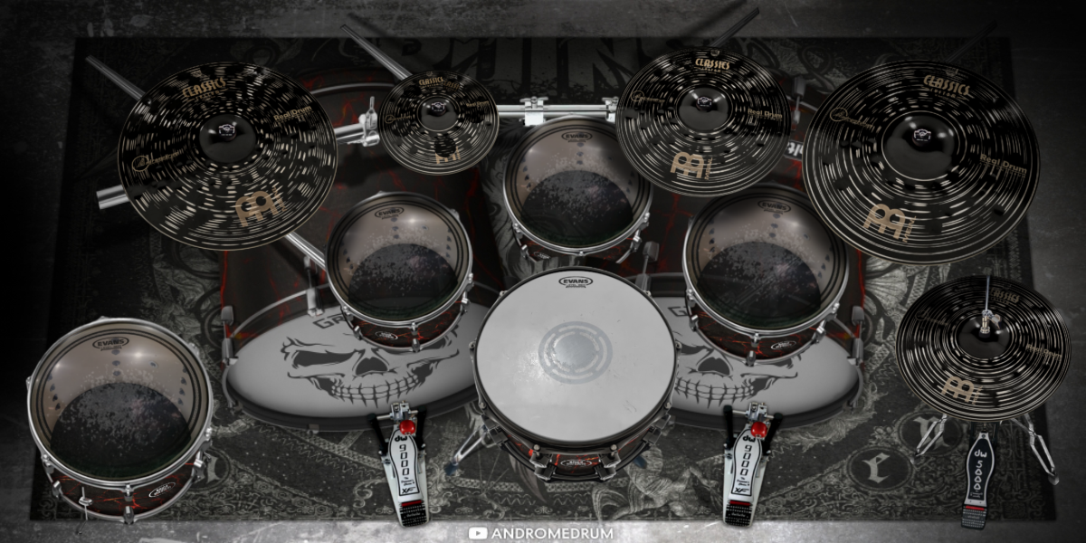 Dark Metal 3D drum kit