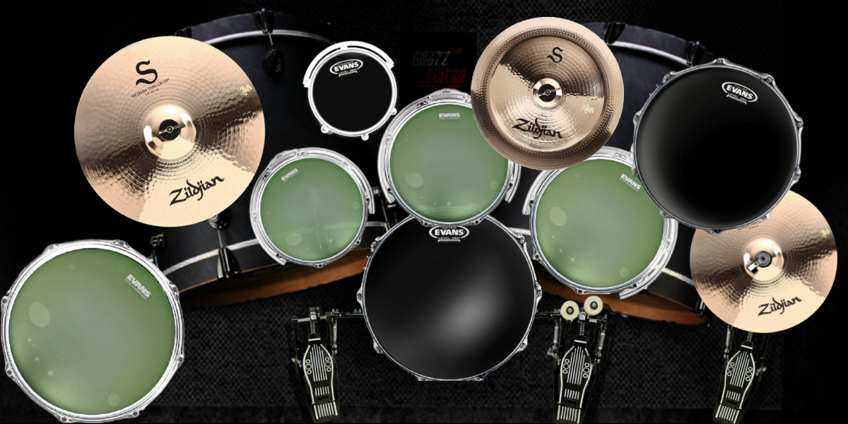 DROZZ Green drum kit