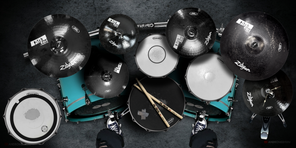 Pitch Black drum kit