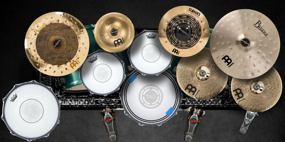 Green Bass drum kit