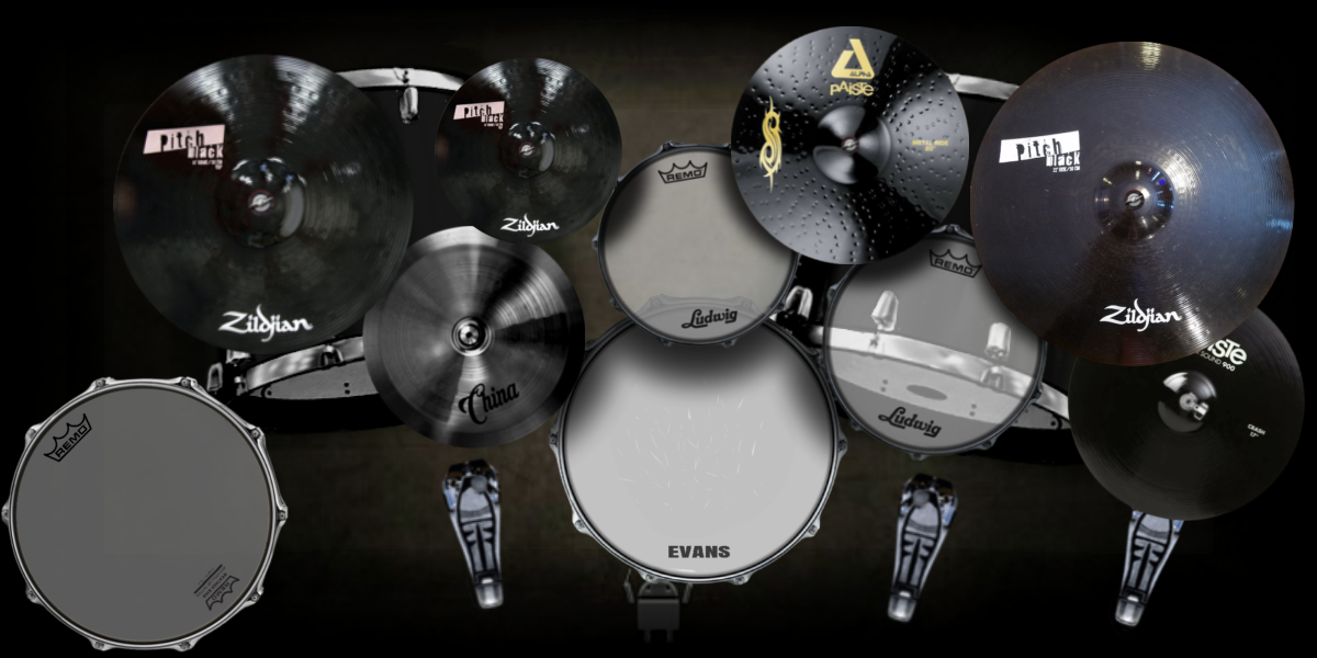 Black Cymbal drum kit