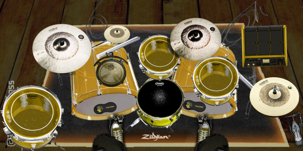Gold 3d drum kit