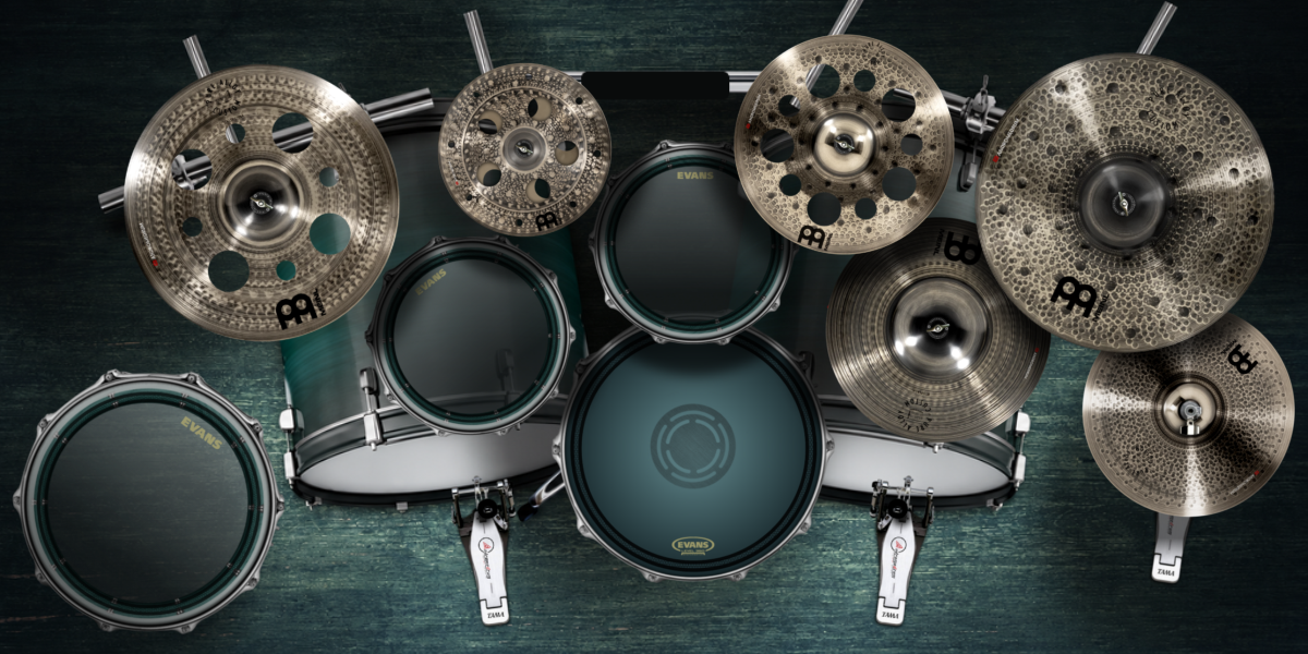 Green Metal drum kit