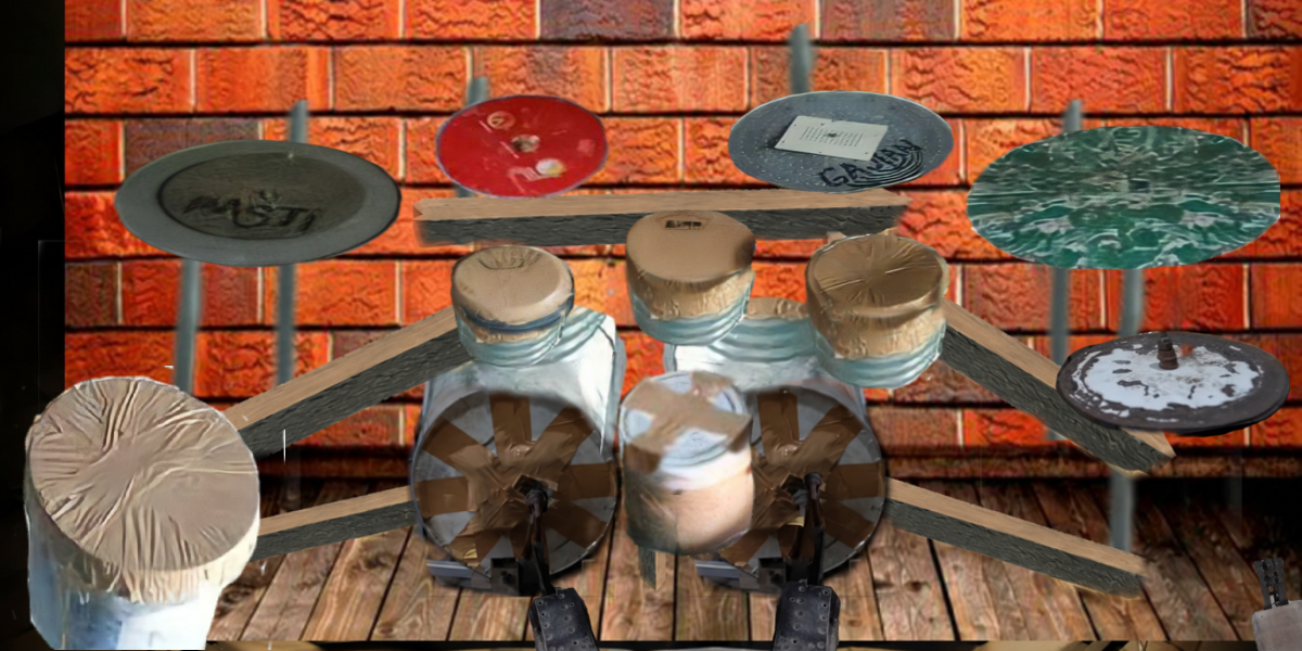 Improvised Drum drum kit